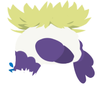 Gleepglorp, a white and overcast chicken with a head pattern