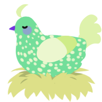 Do you remember, a spring and apple chicken with a speckle pattern