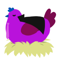 A amethyst and wine chicken