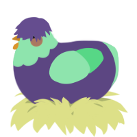 A overcast and spring chicken with a head pattern