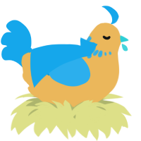 A honey and sky chicken with a neck-speckle pattern