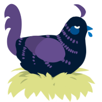 A tumblr and overcast chicken with a half-bar pattern