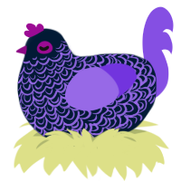 phytoplankton, a tumblr and blurple chicken with a double-lace pattern