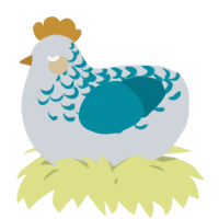A mist and sea chicken with a half-lace pattern