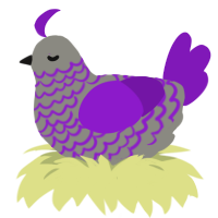 (unnamed), a ash and violet chicken with a lace pattern