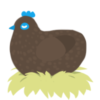 twitter turd, a bark chicken with a speckle pattern
