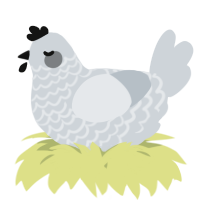 A mist chicken with a lace pattern