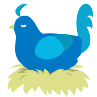 Caeruleus, a sapphire and cerulean chicken