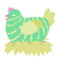 A spring and lemon chicken with a bar pattern