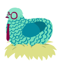 Gmonteen, a mint and sea chicken with a lace pattern