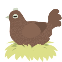 imitation turd, a russet chicken with a double-lace pattern