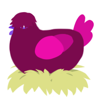 A wine and fuchsia chicken