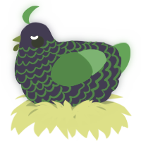 A lemon and orchid chicken with a lace pattern