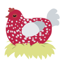 Mooshroom, a crimson and mist chicken with a speckle pattern