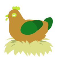 A gold and leaf chicken