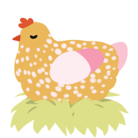 A honey and rose chicken with a speckle pattern