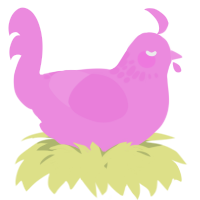 A leaf chicken with a neck-speckle pattern