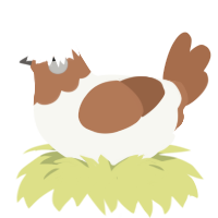(unnamed), a white and brown chicken with a head pattern