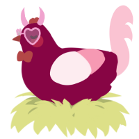 A maroon and rose chicken