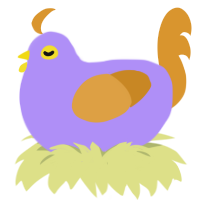 grape pop rocks, a lilac and orange chicken