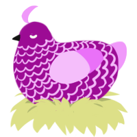 (unnamed), a plum and lavender chicken with a lace pattern