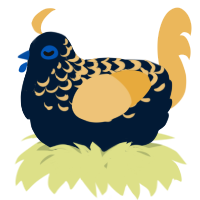 A tumblr and honey chicken with a half-lace pattern