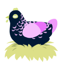 Window, a tumblr and lavender chicken with a half-lace pattern