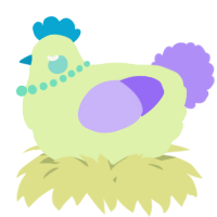 A apple and lilac chicken