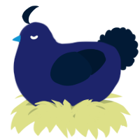 A navy and tumblr chicken