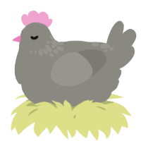 A ash chicken with a neck-speckle pattern