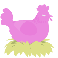 A leaf chicken with a neck-speckle pattern