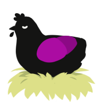 花びらの影, a black and plum chicken