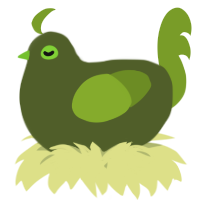 A olive and chartreuse chicken