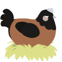 caramel truffle, a brown and sable chicken with a head pattern