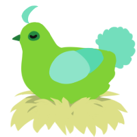 A grass and mint chicken