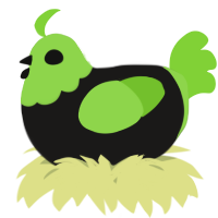 A sable and grass chicken with a head pattern