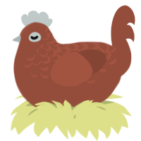 A russet chicken with a half-lace pattern