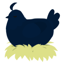 A tumblr chicken with a head pattern