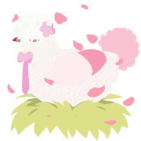 A white and rose chicken with a double-lace pattern