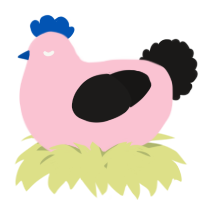 A rose and sable chicken