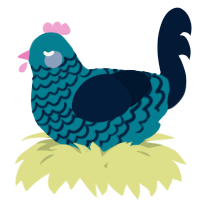 A sea and tumblr chicken with a lace pattern