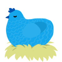 Ocean Sunfish, a sky chicken with a lace pattern