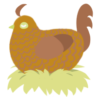 fried with coleslaw, a ochre and brown chicken with a lace pattern