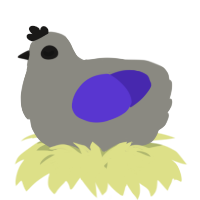A ash and indigo chicken