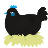 A sable chicken with a lace pattern