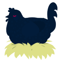 A tumblr chicken with a speckle pattern