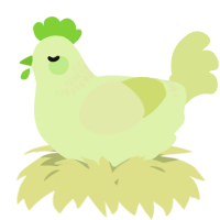 A apple and lemon chicken with a neck-band pattern