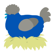 A ultramarine and ash chicken