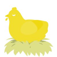 A yellow chicken