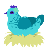 DROWN, a aqua and sea chicken with a half-lace pattern